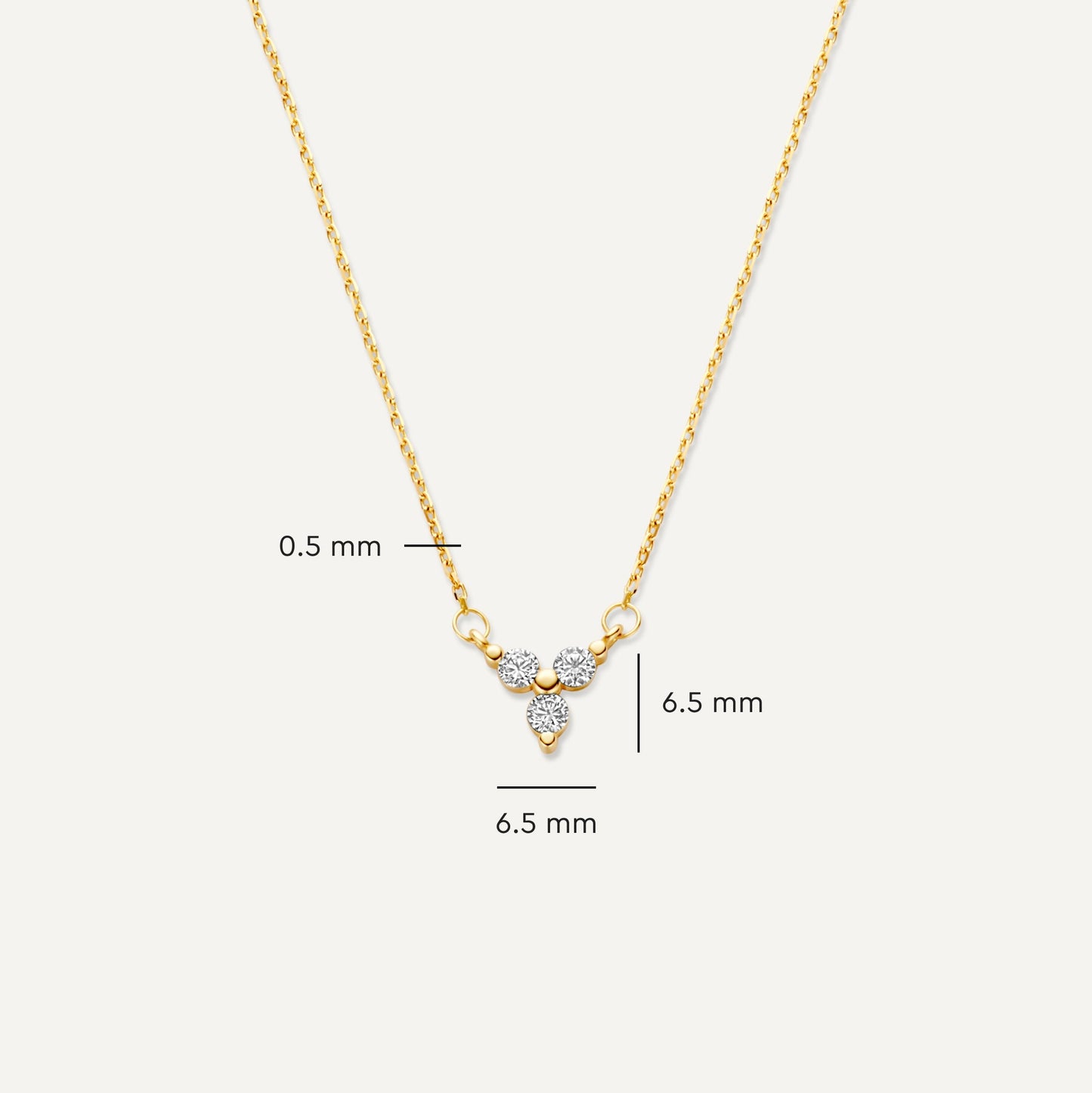 Cubic Zirconia Lotus Pendant Necklace