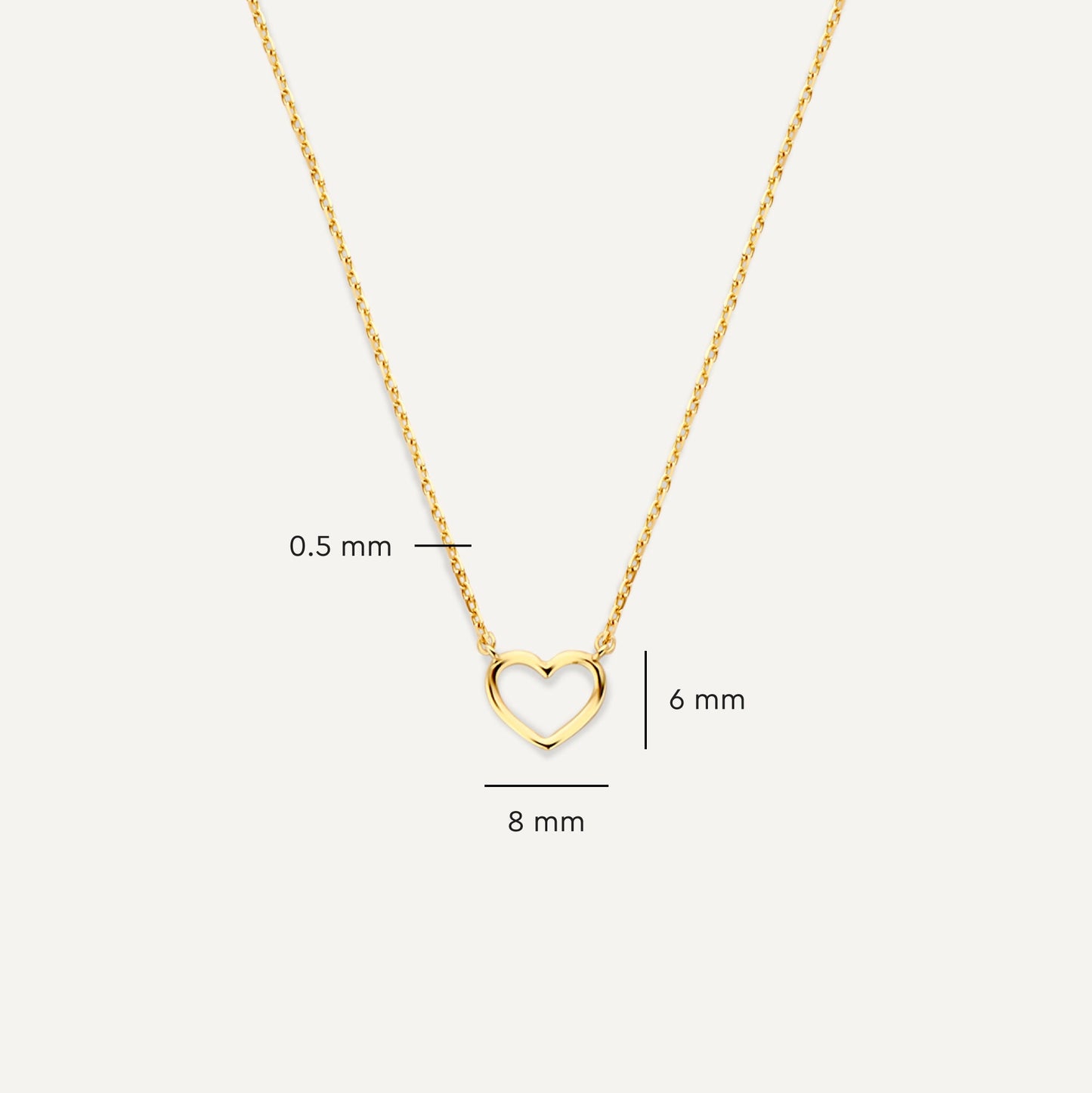 Open Heart Pendant Necklace