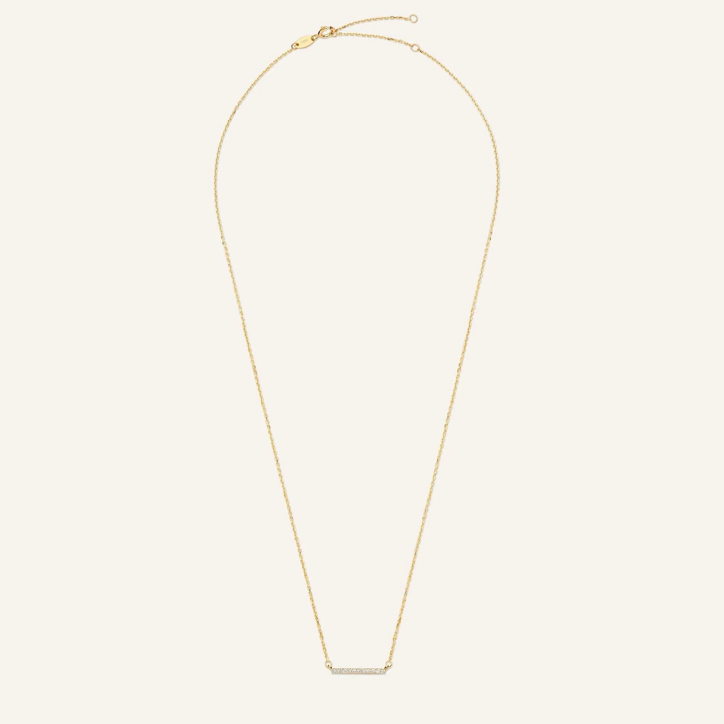 Pav¨¦ Cubic Zirconia Bar Necklace