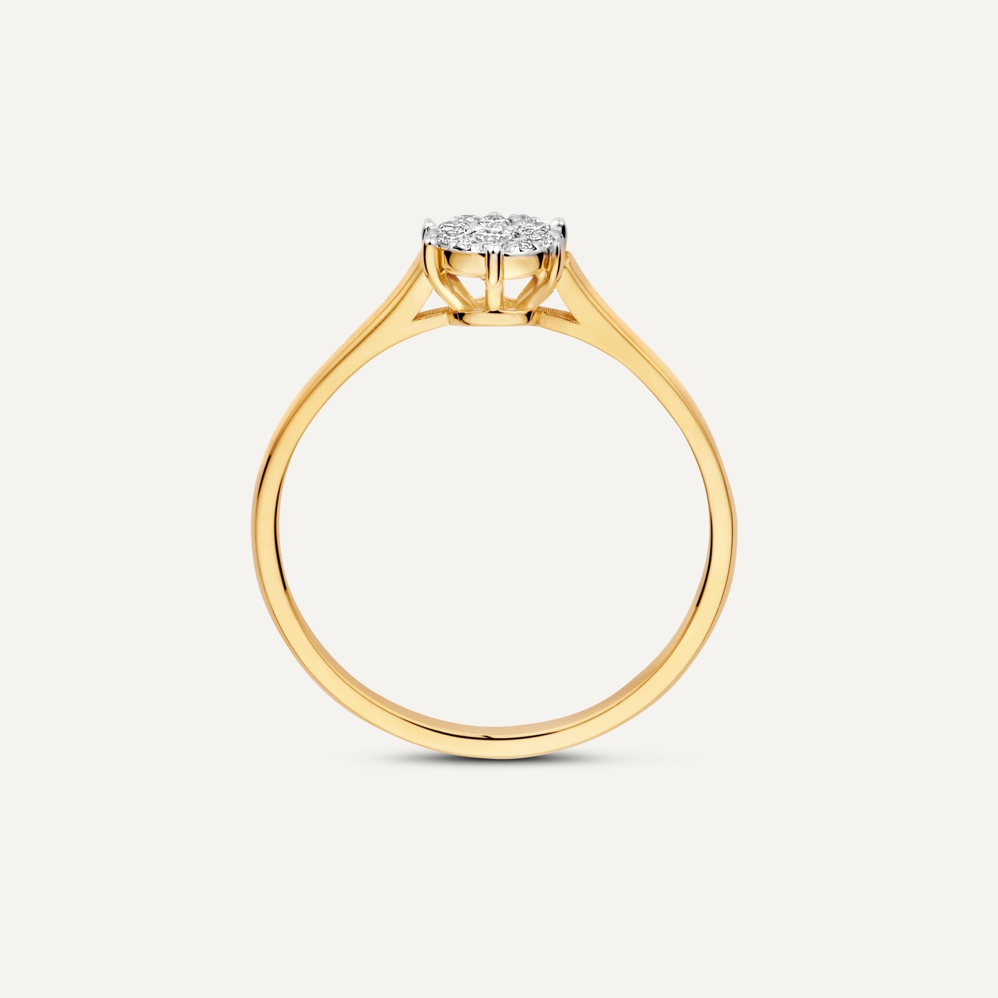 Six Prong Diamond Cluster Ring (0.14 ct)