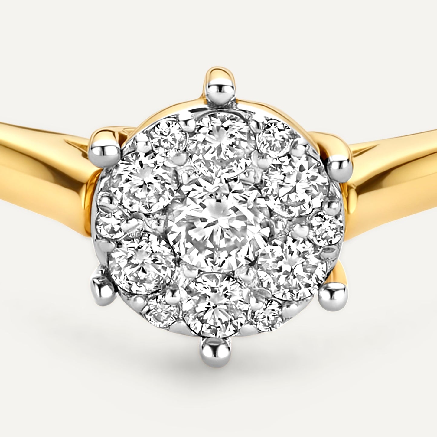 Six Prong Diamond Cluster Ring (0.14 ct)