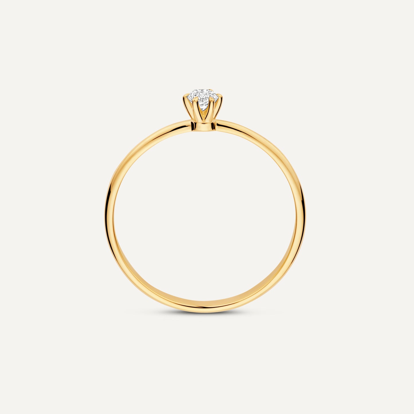 Six Prong Diamond Solitary Ring (0.10 ct)