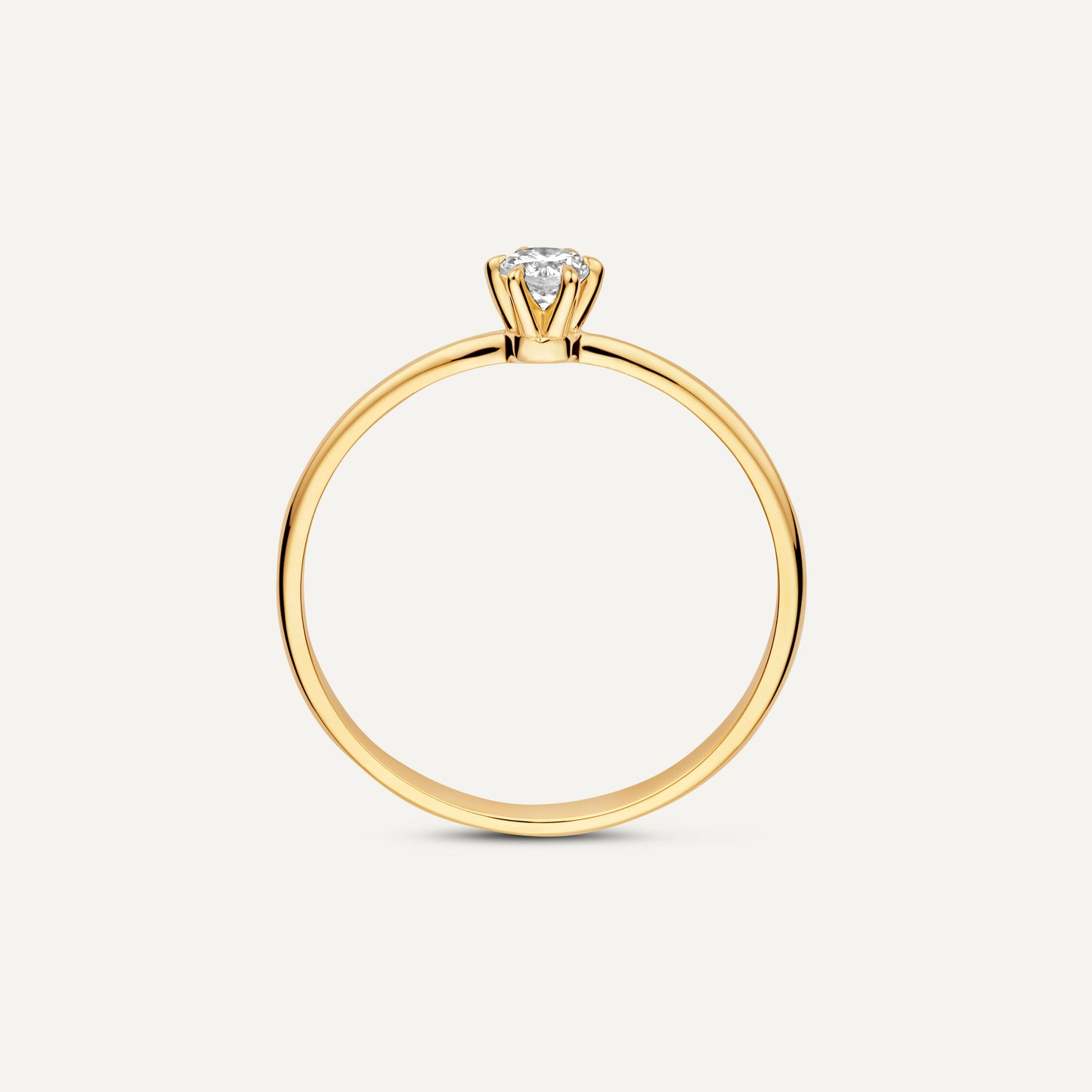 Six Prong Diamond Solitary Ring (0.15 ct)