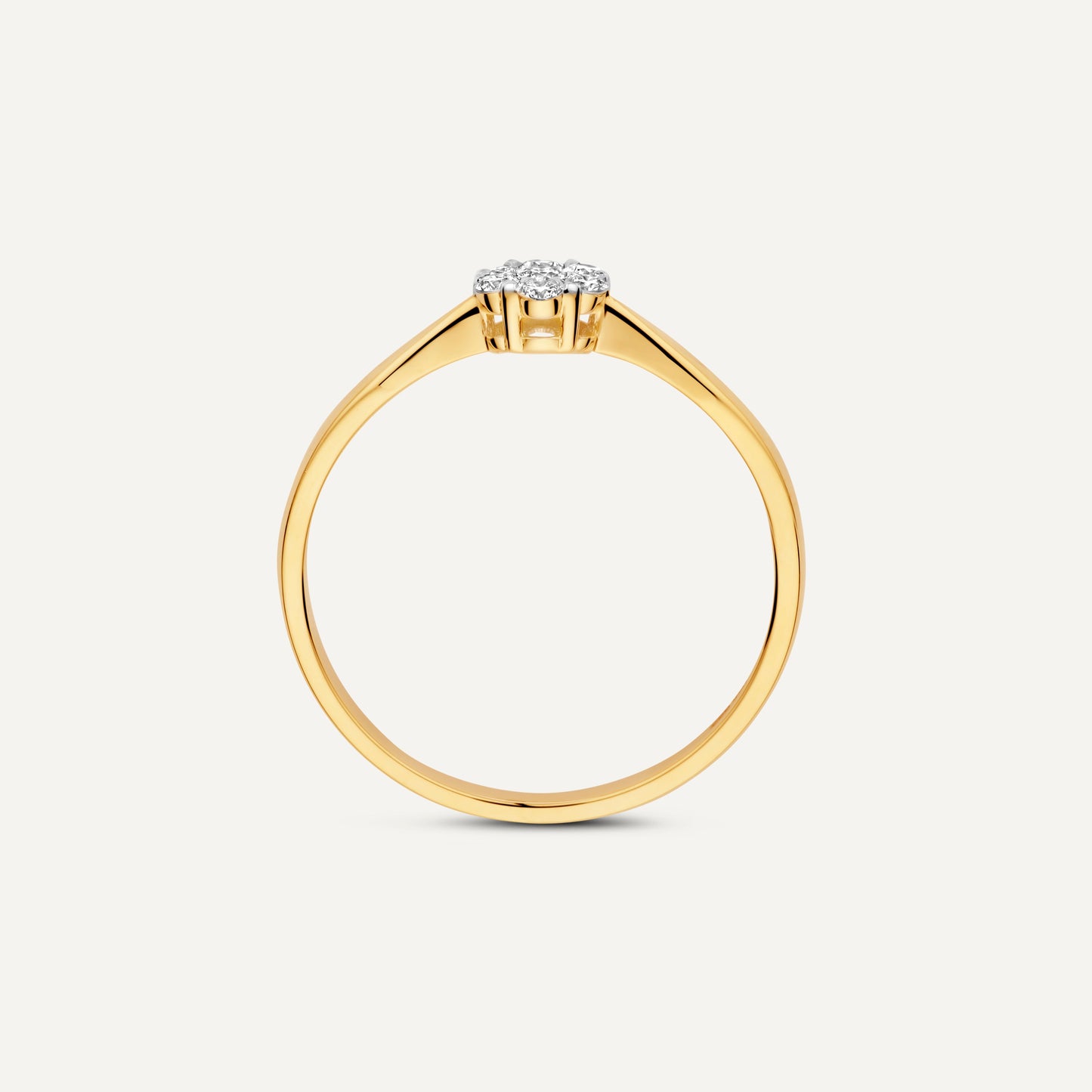 Diamond Cluster Tapered Ring (0.13 ct)