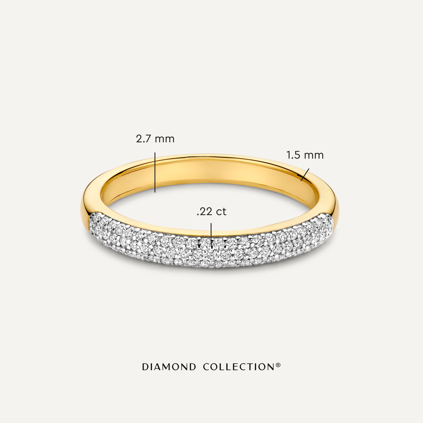 Pav¨¦ Diamond Alliance Ring (0.22 ct)