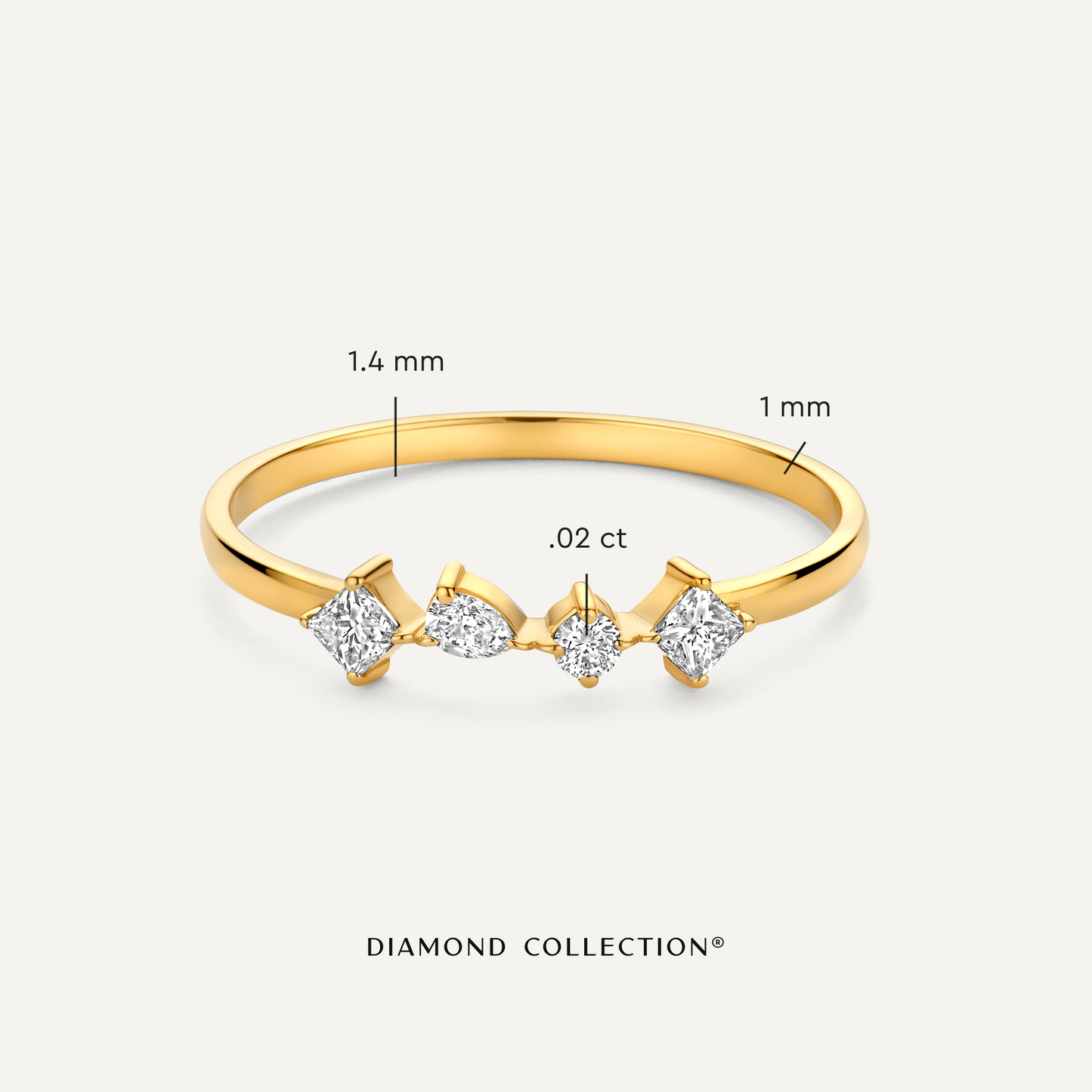 Dazzling Diamond Statement Ring (0.02 ct)