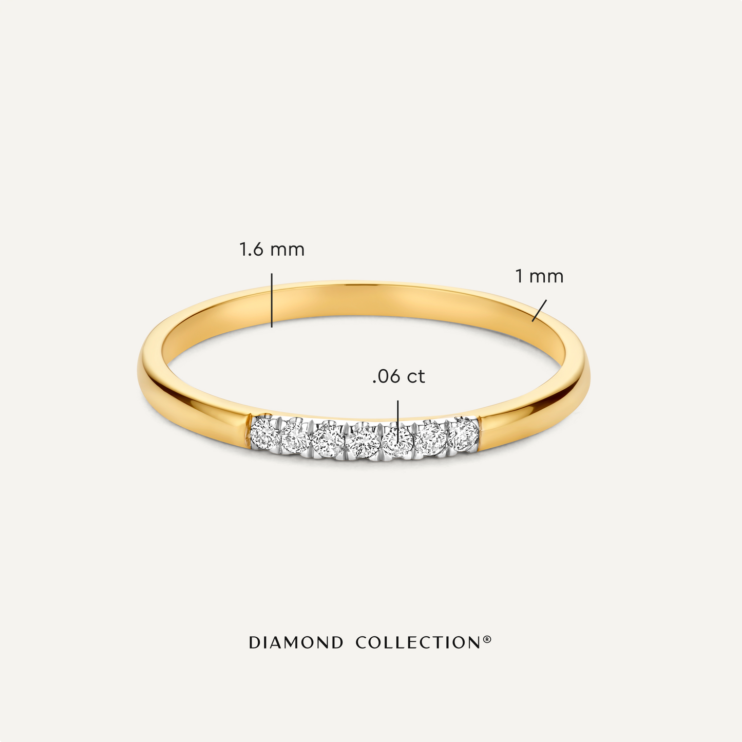 Diamond Line Ring (0.06 ct)