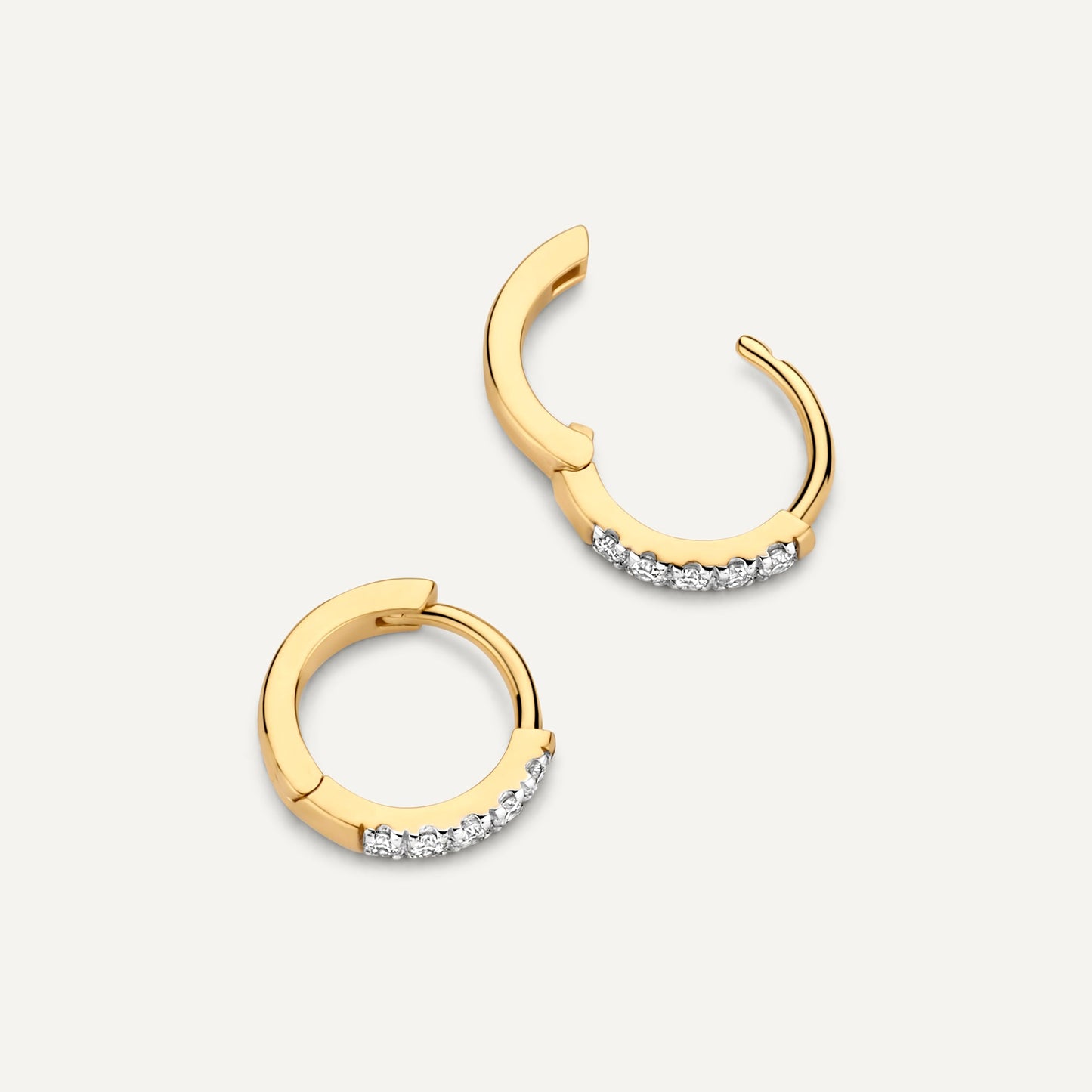 Pav¨¦ Diamond Mini Huggie Hoops (8mm) (0.05 ct)