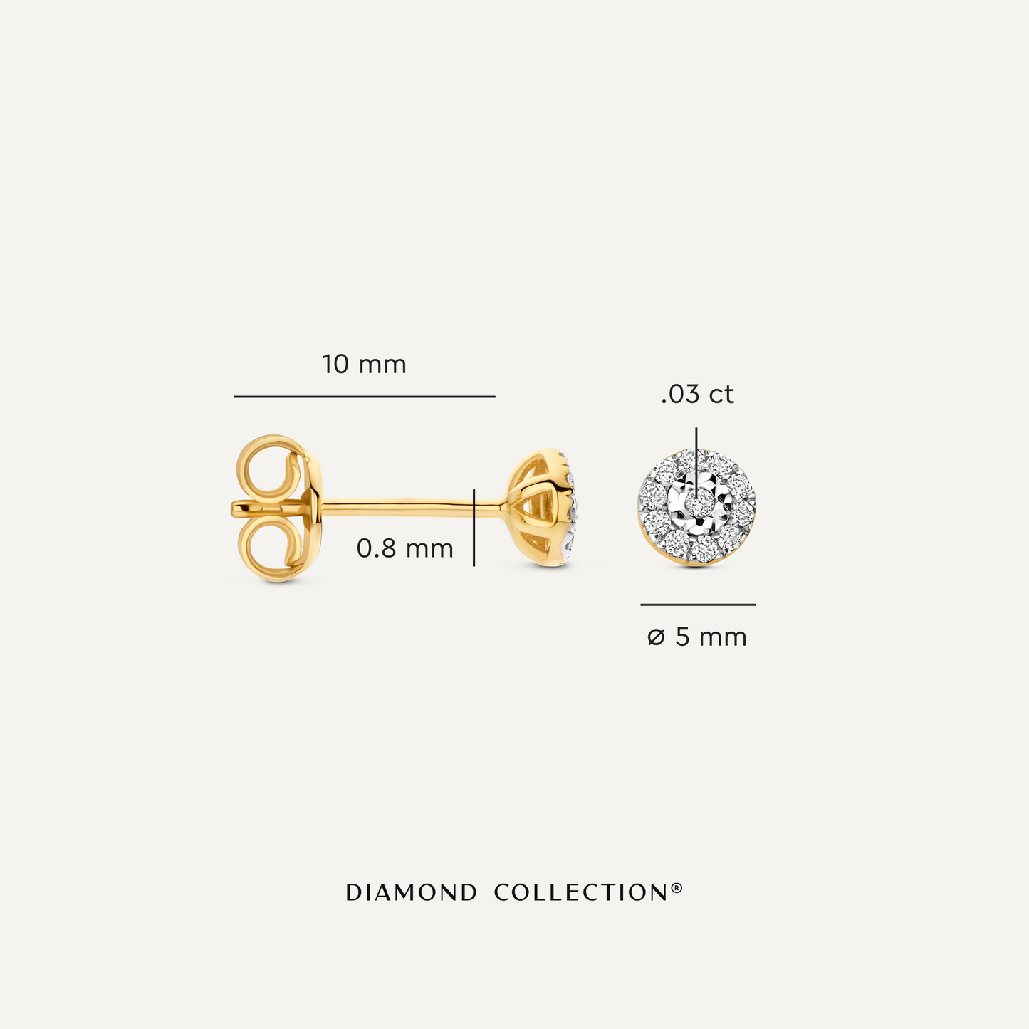 Diamond Halo Studs (0.06 ct)