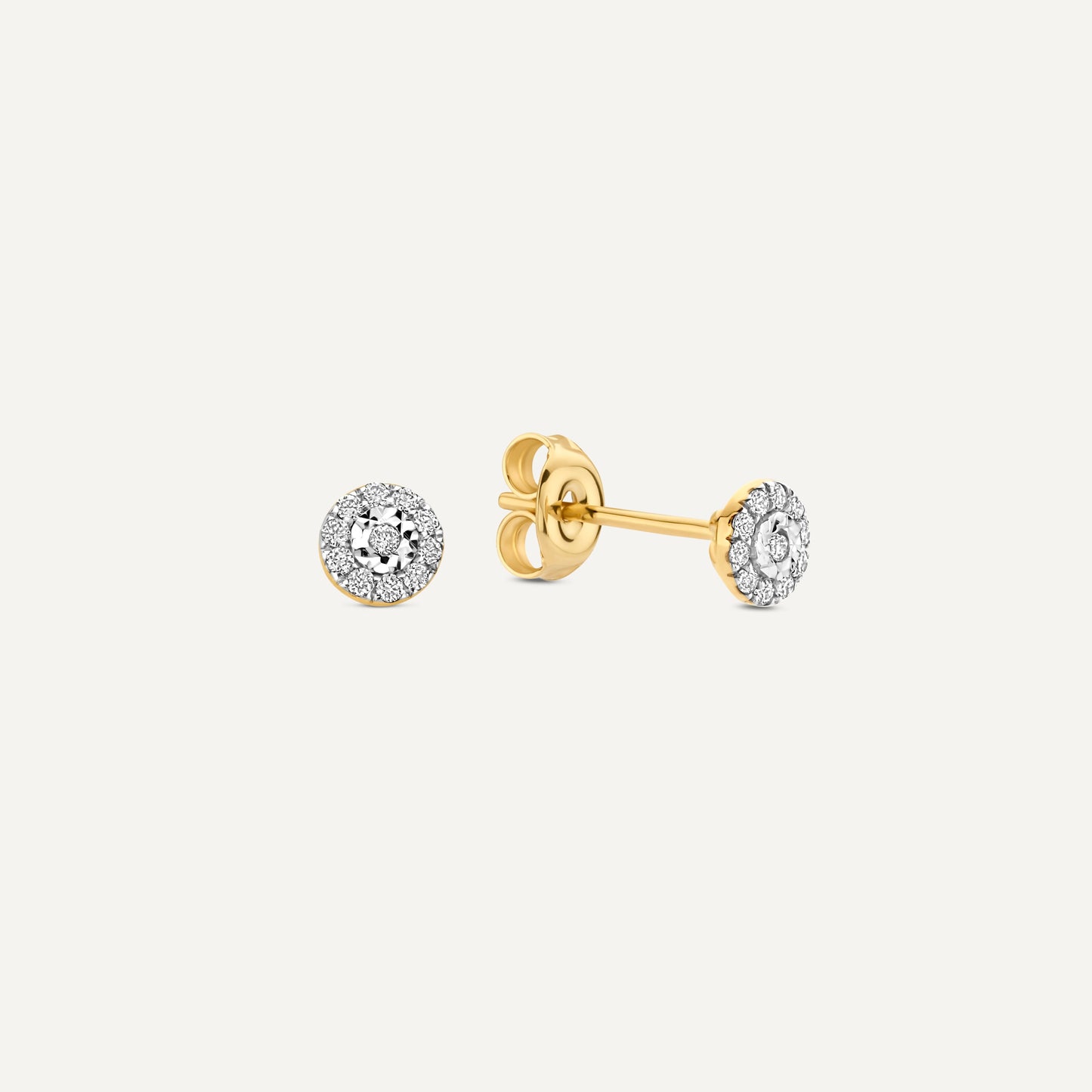 Diamond Halo Studs (0.06 ct)