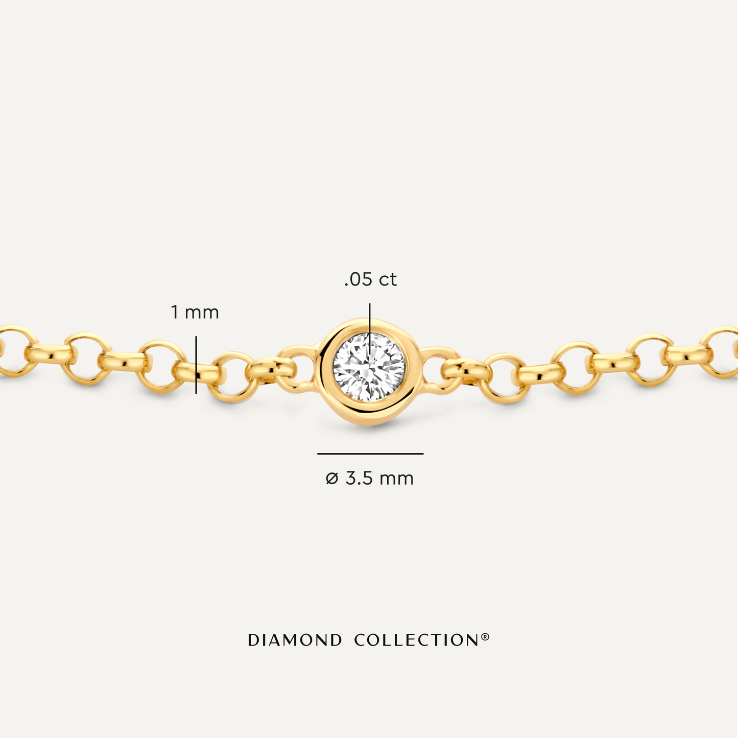 Bezel Set Diamond Bracelet (0.05 ct)