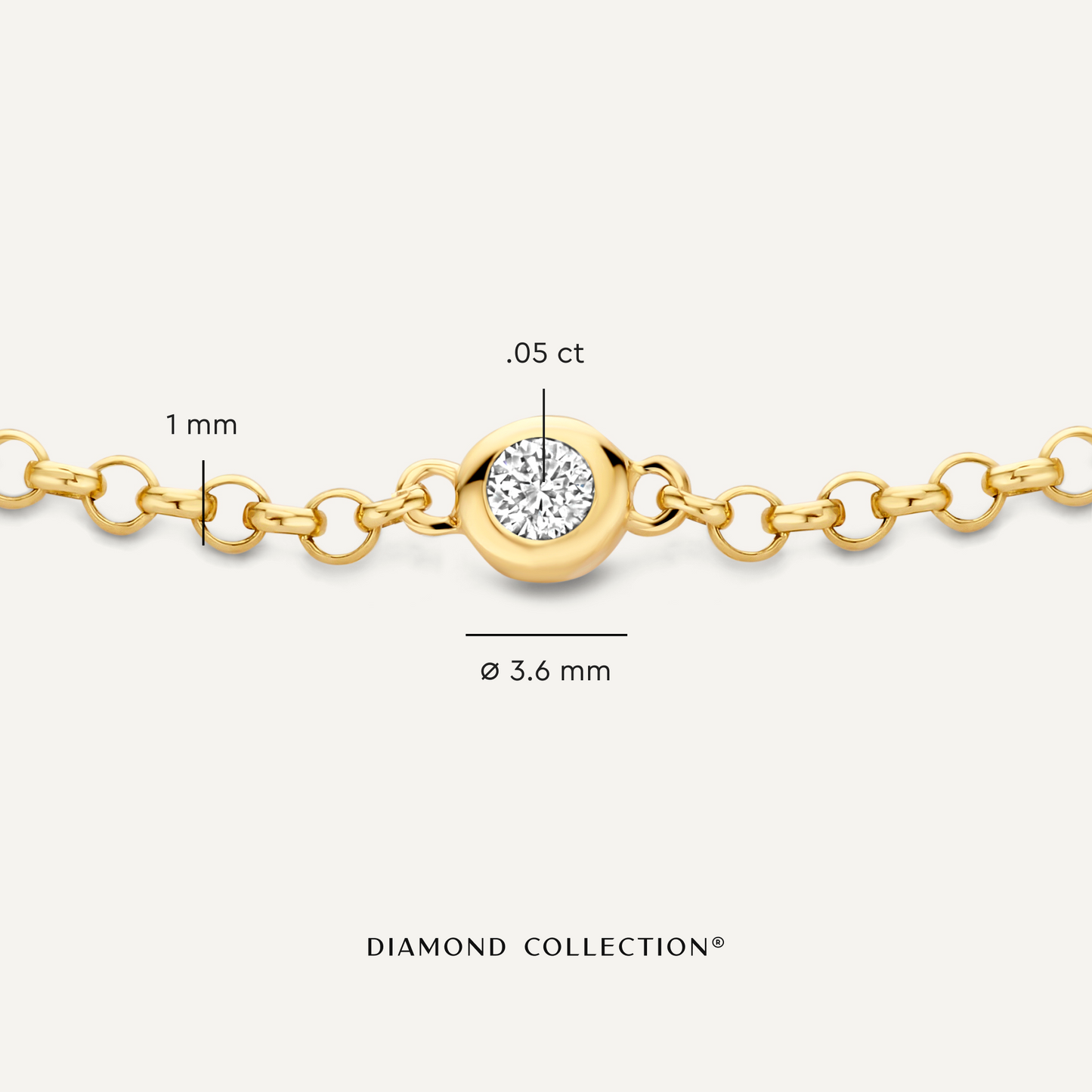 Bold Bezel Set Diamond Bracelet (0.05 ct)