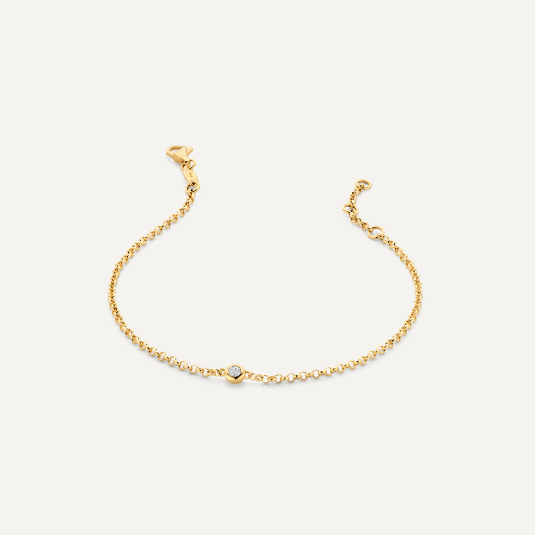 Bold Bezel Set Diamond Bracelet (0.05 ct)