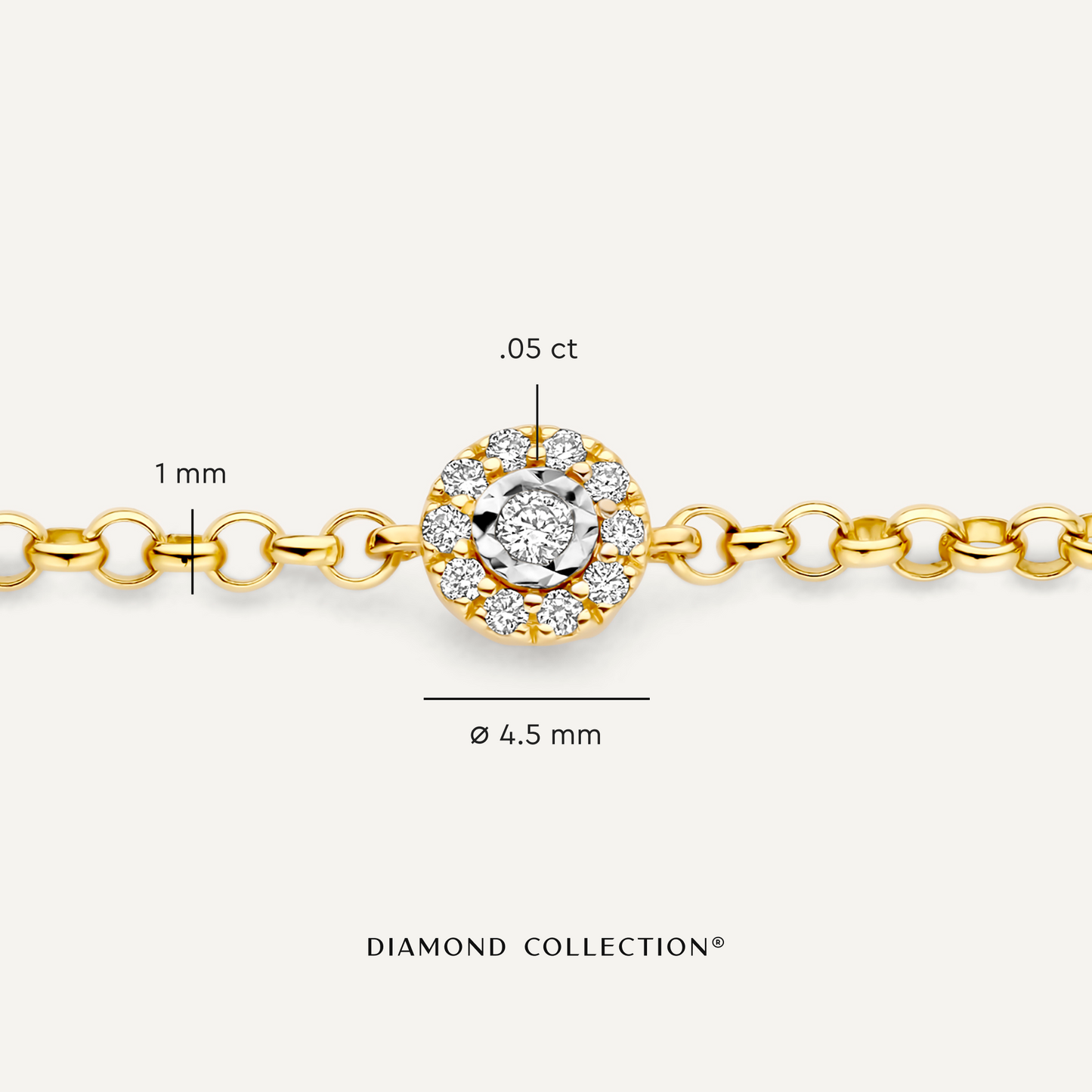 Diamond Halo Bracelet (0.05 ct)