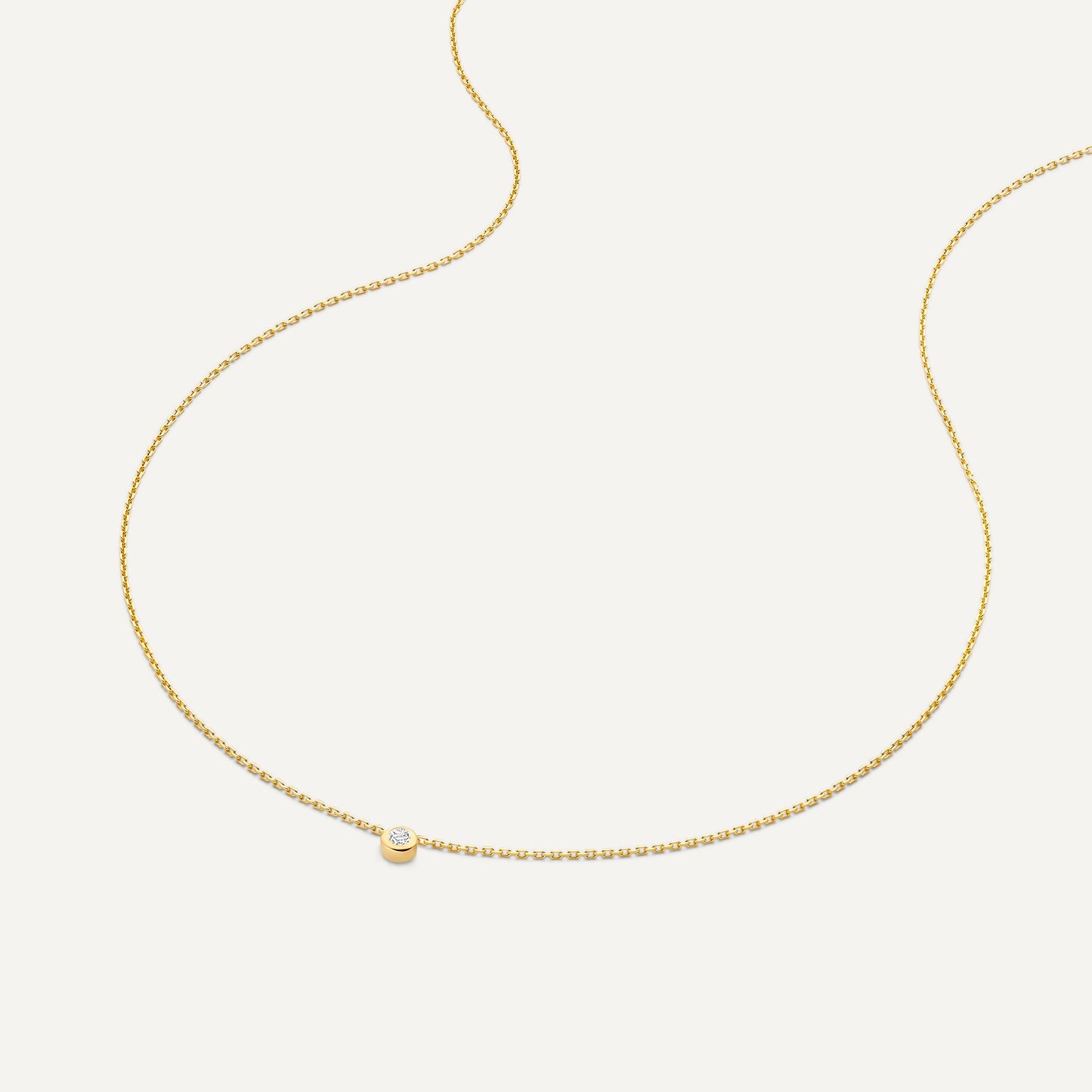 Bold Bezel Set Diamond Pendant Necklace (0.05 ct)
