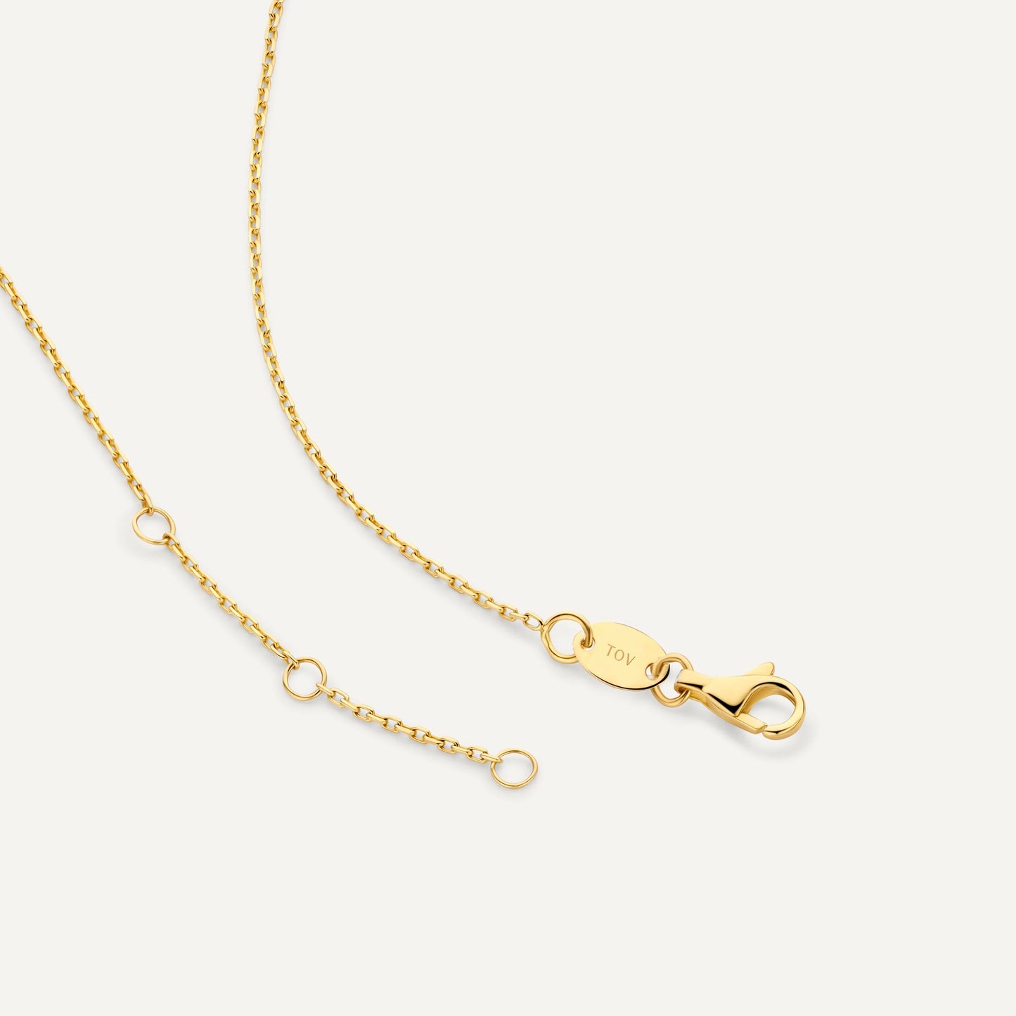 Six Prong Diamond Linked Pendant Necklace (0.05 ct)