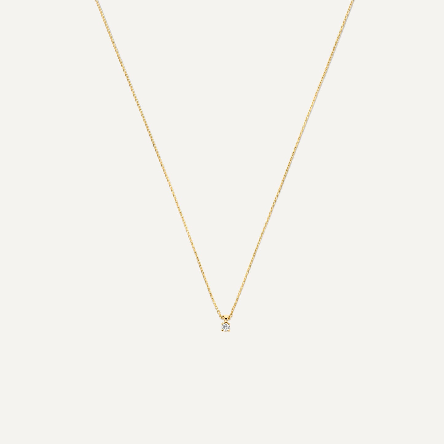 Four Prong Diamond Linked Pendant Necklace (0.08 ct)