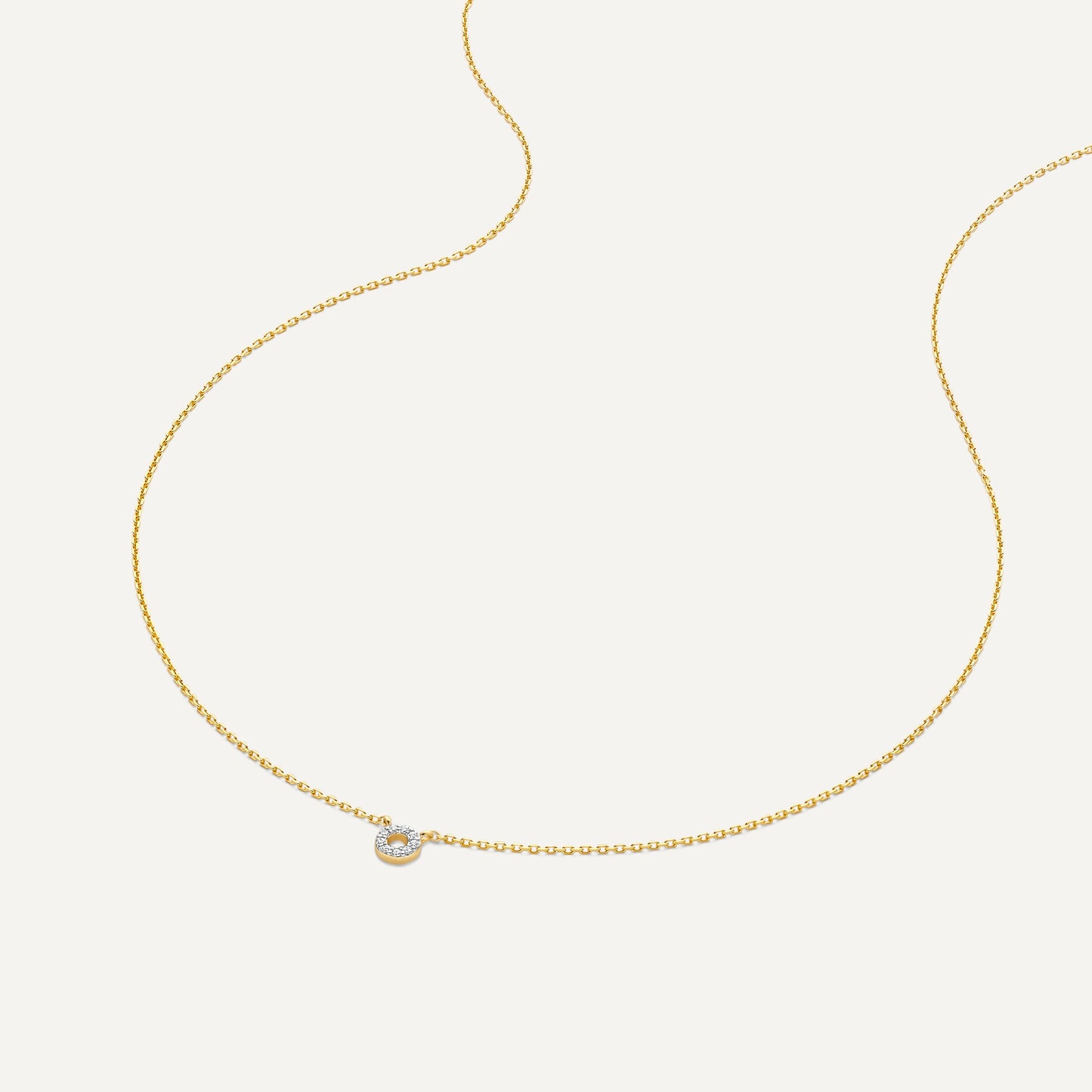 Diamond Open Halo Pendant Necklace (0.05 ct)