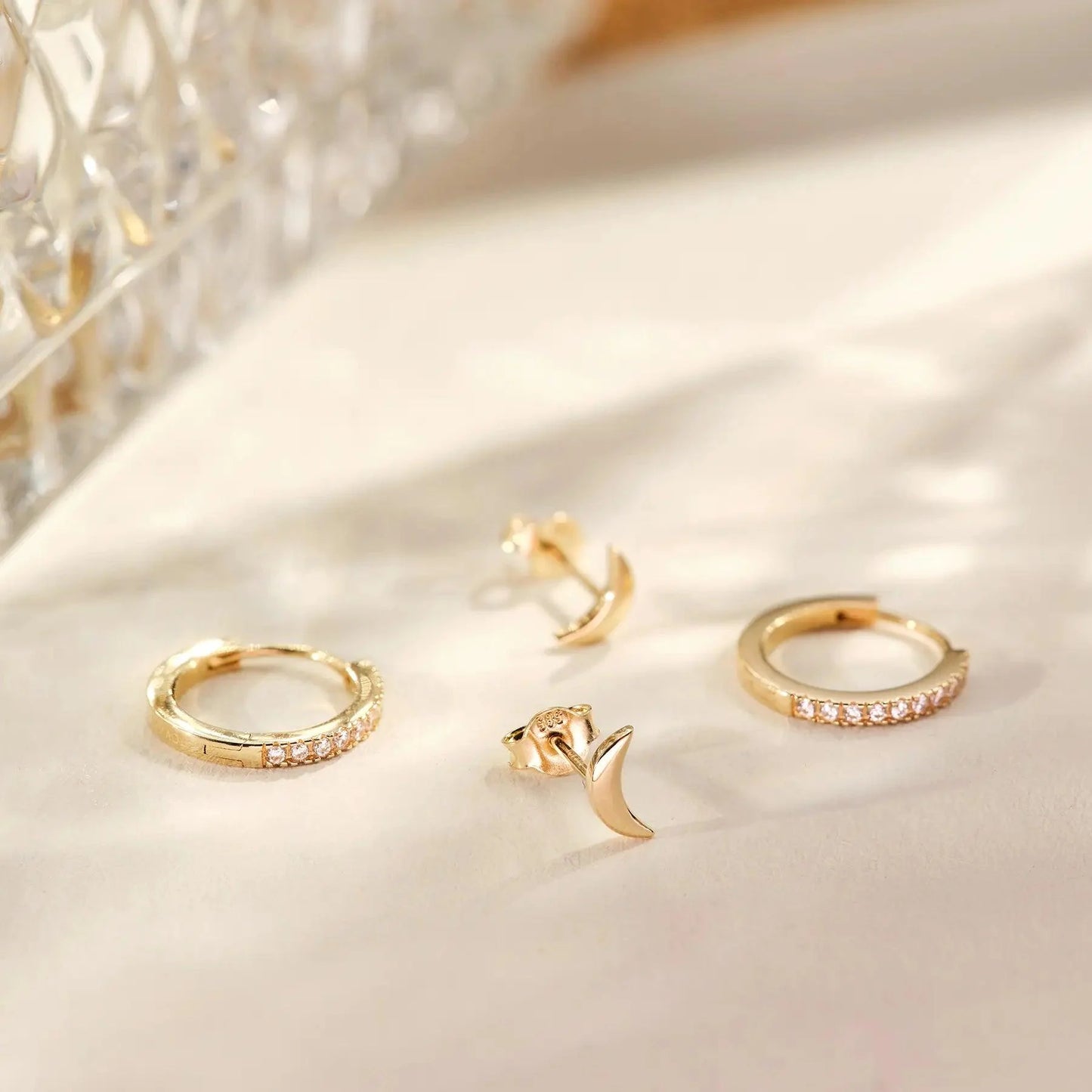 Moissanite Huggie Hoops (12mm)