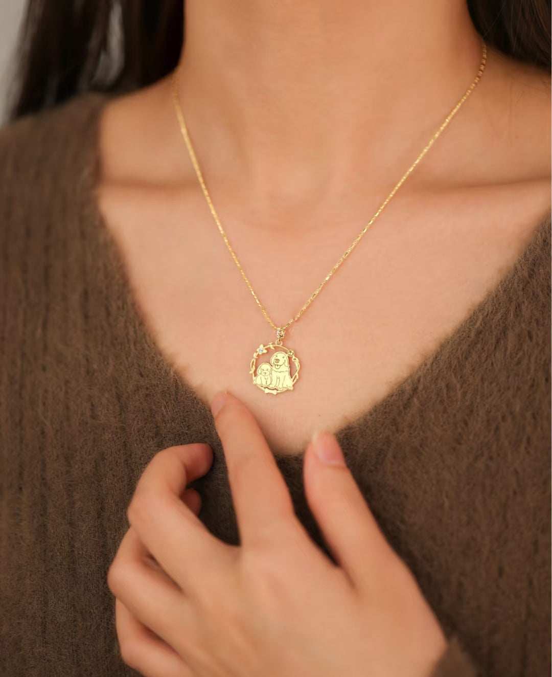 Forever Love Memorial Jewelry - Custom Photo Engraving Necklace & Bracelet for Pet/Human Portrait