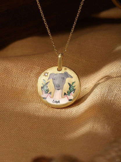 Custom Pet Portrait Necklace
