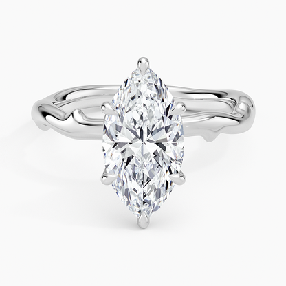 Rose Thorn Solitaire Engagement Ring