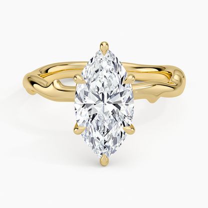 Rose Thorn Solitaire Engagement Ring