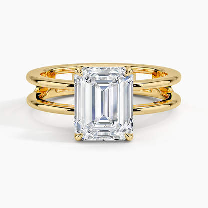 Aimee Open Double Band Solitaire Engagement Ring