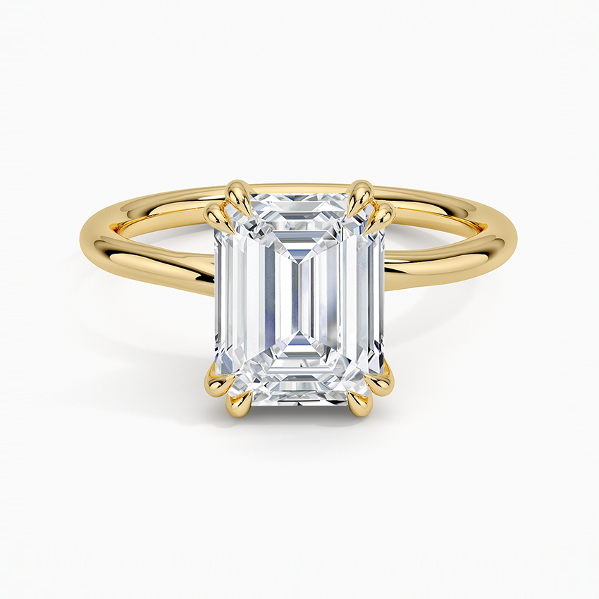 Dulce Double Claw Prong Solitaire Engagement Ring