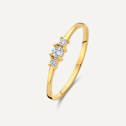 Cubic Zirconia Trilogy Ring