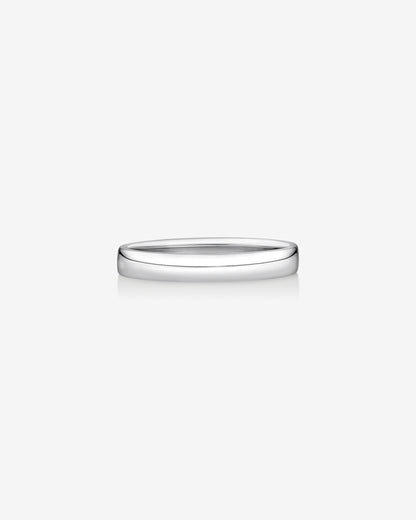 3mm Half Round Wedding Band in 10kt White Gold