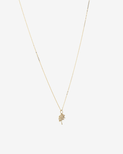 Cubic Zirconia Tree of Life Pendant Necklace in 10kt Yellow Gold