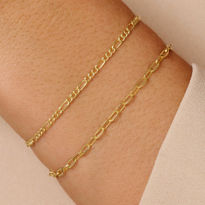 Slim Figaro Chain Bracelet