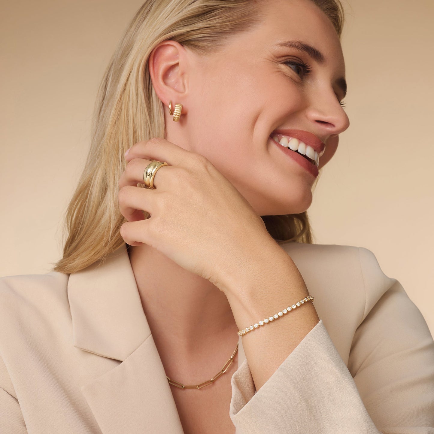 Bezel Set Cubic Zirconia Tennis Bracelet