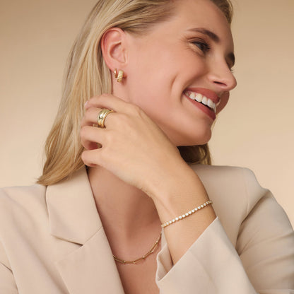 Bezel Set Cubic Zirconia Tennis Bracelet