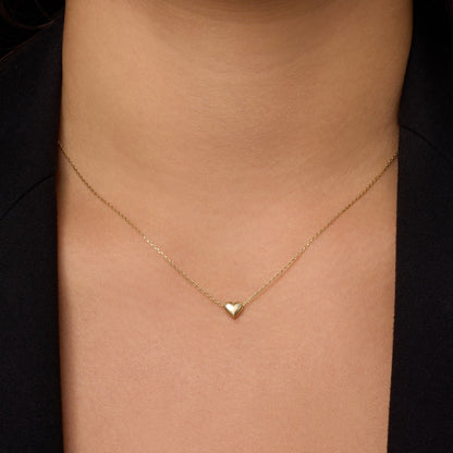 Puffy Heart Pendant Necklace
