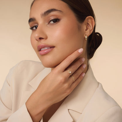 Cubic Zirconia Duo Ring