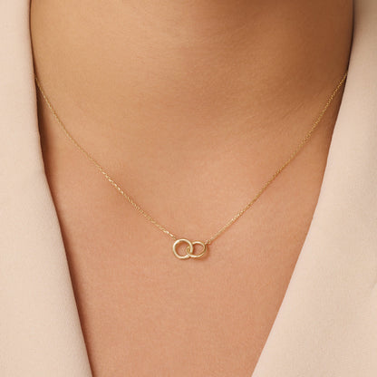 Bold Linked Infinity Pendant Necklace