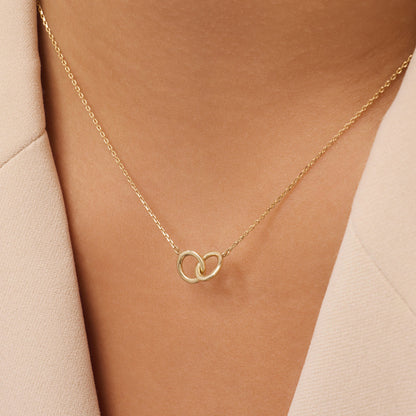 Bold Linked Infinity Pendant Necklace