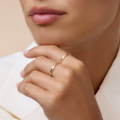 Hammered Stacker Ring