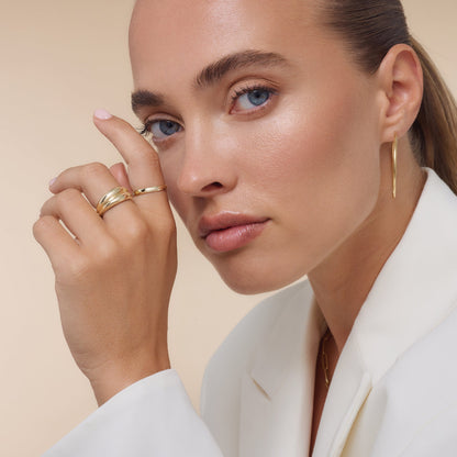 Double Curvy Dome Ring