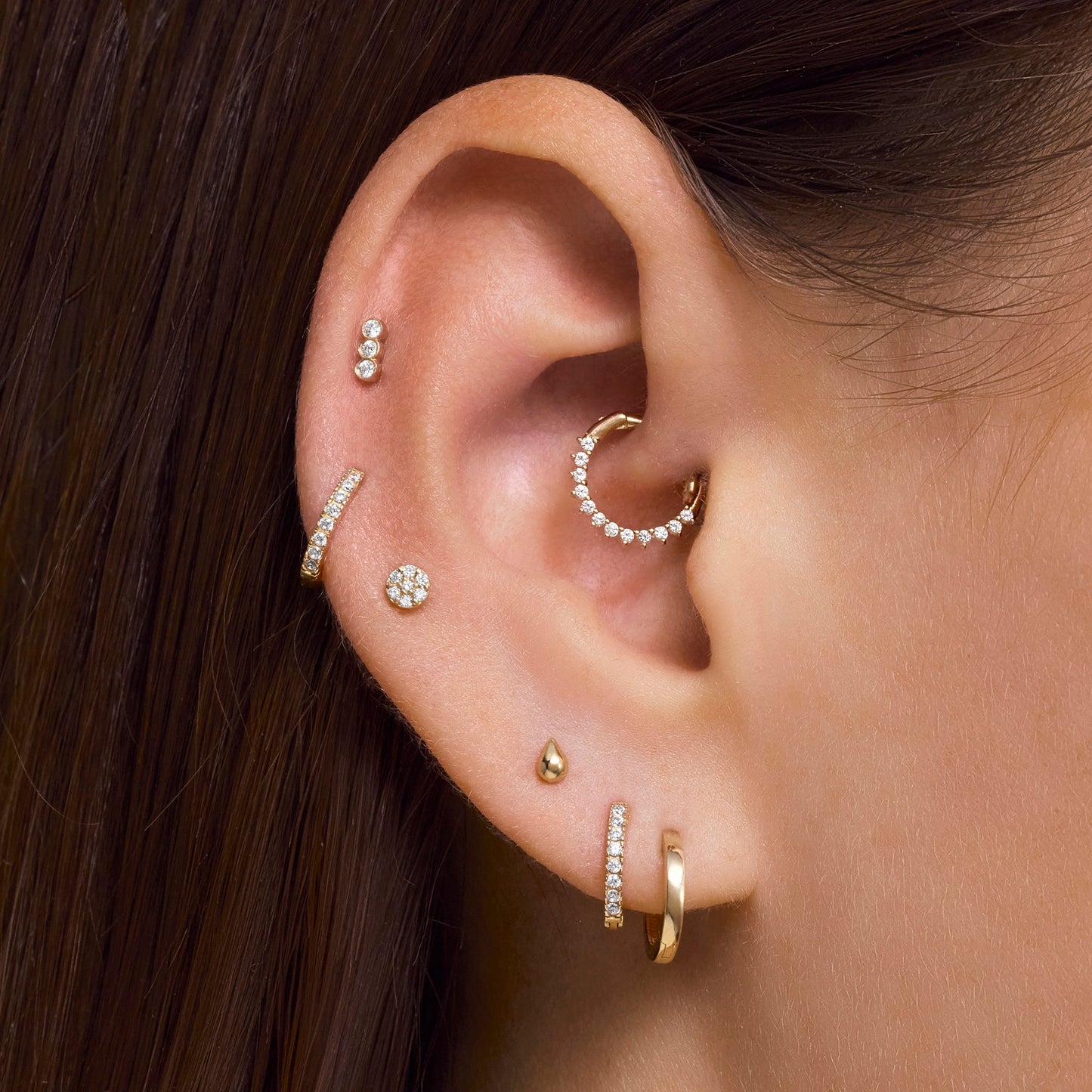 Threaded Diamond Bezel Set Piercing (0.03 ct)