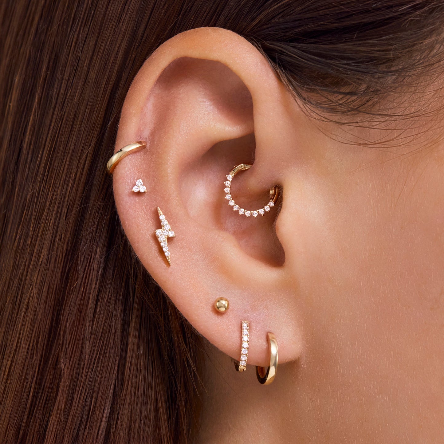 Mini Diamond Lotus Piercing (0.02 ct)