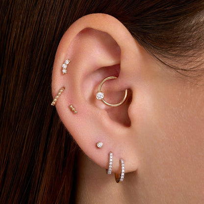 Diamond Invisible Set Round Cut Piercing (0.03 ct)