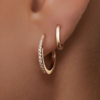 Moissanite Small Hoops (15mm)