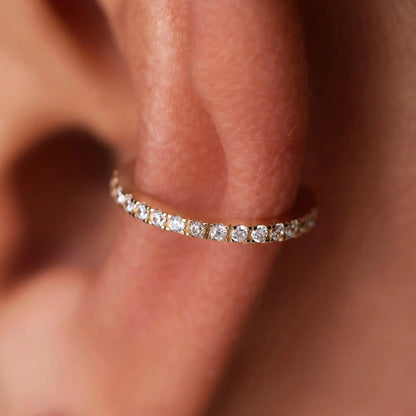Moissanite Eternity Ear Cuff