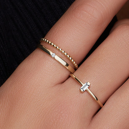 Moissanite Tension Ring