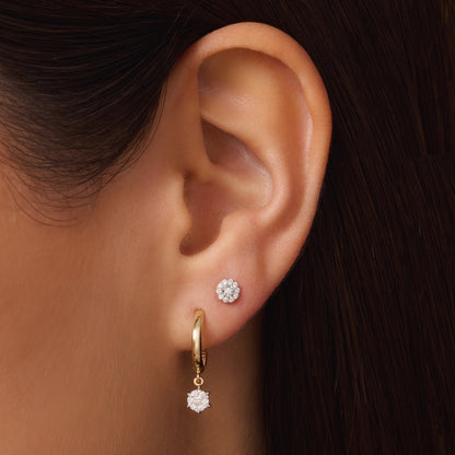 Diamond Halo Studs (0.06 ct)