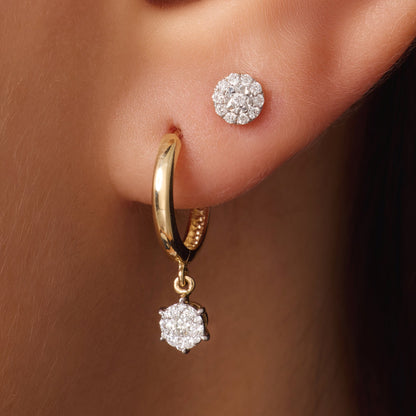 Diamond Halo Studs (0.06 ct)
