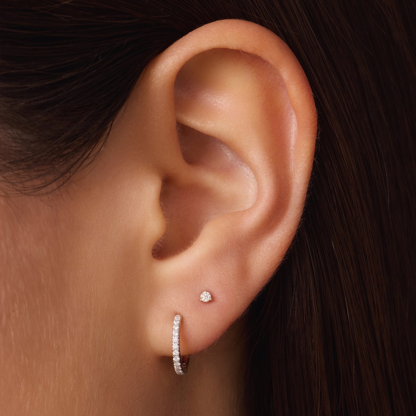 Three Prong Diamond Studs (0.05 ct)